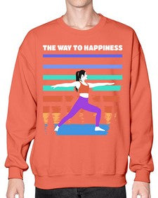 The Way to Happiness 566# - yoga- Sweatshirt - Crew