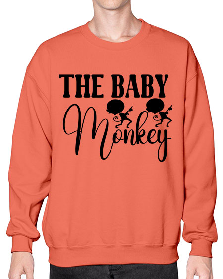The baby monkey  - monkey- Sweatshirt - Crew