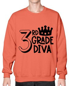Third Grade Diva 953# - third grade- Sweatshirt - Crew