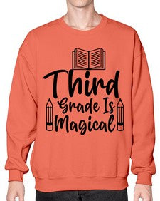 Third Grade Is Magical 961# - third grade- Sweatshirt - Crew