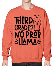 Third Grade No Prob 971# - third grade- Sweatshirt - Crew