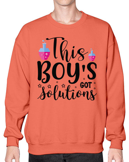 This Boy s Got Solutions 20# - general science- Sweatshirt - Crew