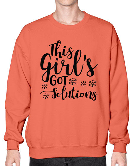 This Girl s Got Solutions 17# - general science- Sweatshirt - Crew