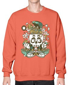 Treasure Skull Head 1185# - skull and bones- Sweatshirt - Crew