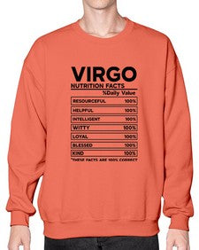 Virgo Nutrition Facts 530# - virgo- Sweatshirt - Crew