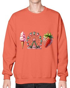 Watercolor Strawberry Fair 1693# - strawberry- Sweatshirt - Crew