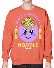 What a Massive Noodle Bowl 1698# - Ramen- Sweatshirt - Crew
