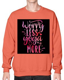 Worry Less Yoga More  609# - yoga- Sweatshirt - Crew