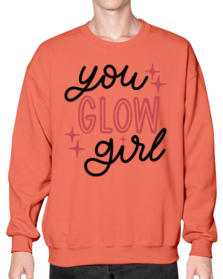 You Glow Girl Style 5# -makeup Sweatshirt - Crew