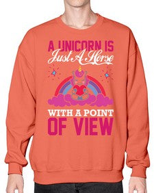 a unicorn is just a horse with a point of view 3# - unicorn- Sweatshirt - Crew