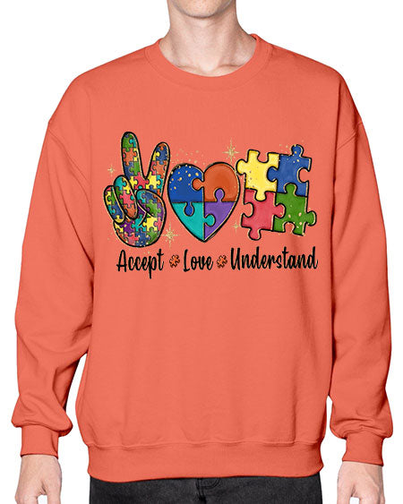 accept love understand 2# - autism- Sweatshirt - Crew