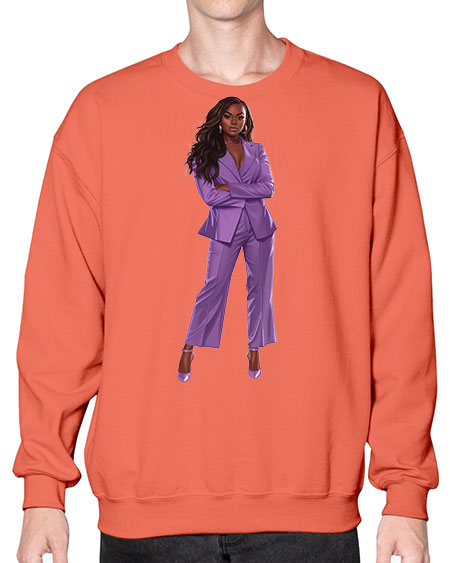 african american girl 3# -  fashion- Sweatshirt - Crew