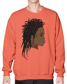 african girl 89# - black girls or women- Sweatshirt - Crew