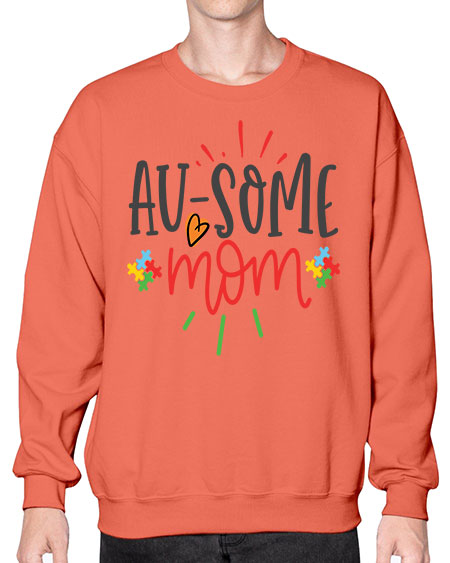 ausome mom Style 4# - autism- Sweatshirt - Crew