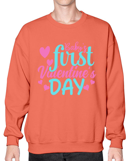 babys first valentines day Style 41# - baby- Sweatshirt - Crew