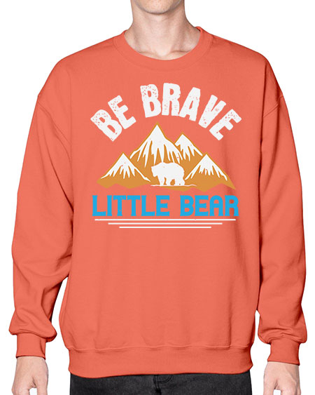 be brave little bear 23# - bears - animals- Sweatshirt - Crew