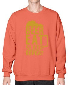 beer eat sleep 644# - beer- Sweatshirt - Crew
