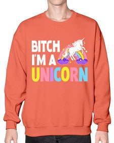 bitch im a unicorn 61# - unicorn- Sweatshirt - Crew