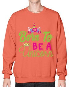 born to be a unicorn 63# - unicorn- Sweatshirt - Crew