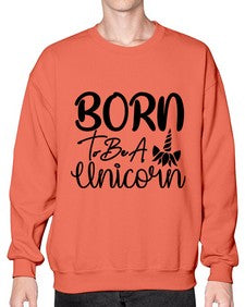 born to be a unicorn 66# - unicorn- Sweatshirt - Crew