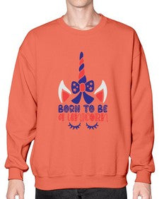 born to be a unicorn 69# - unicorn- Sweatshirt - Crew