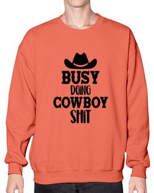 busy doing cowboy shit 283# - western- Sweatshirt - Crew
