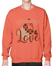 chocolate love 96# - chocolate- Sweatshirt - Crew