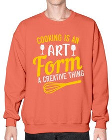 cooking is an art form a creative thing 132# - cooking- Sweatshirt - Crew
