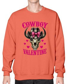 cowboy valentine western valentine 349# - western- Sweatshirt - Crew