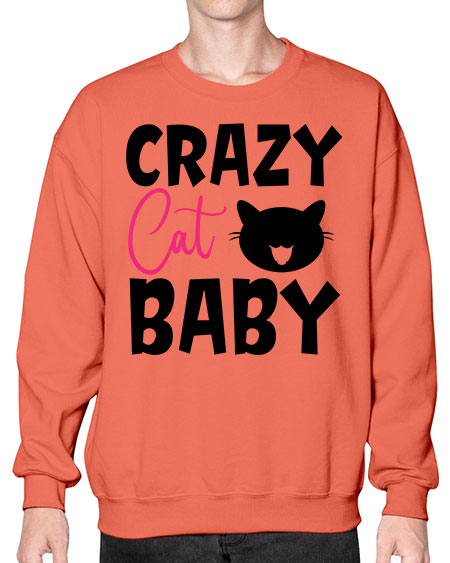 crazy cat baby Style 66# - baby- Sweatshirt - Crew