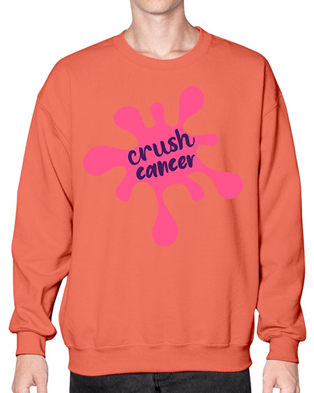crush cancer Style 14# - breast cancer- Sweatshirt - Crew