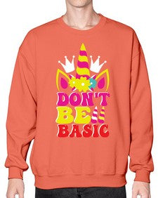 dont be basic 94# - unicorn- Sweatshirt - Crew