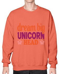 dream big unicorn head 108# - unicorn- Sweatshirt - Crew