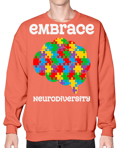 embrace neurodiversity autism awareness 87# - autism- Sweatshirt - Crew