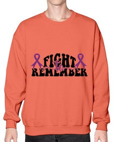 fight to remember 144# - alzheimers- Sweatshirt - Crew