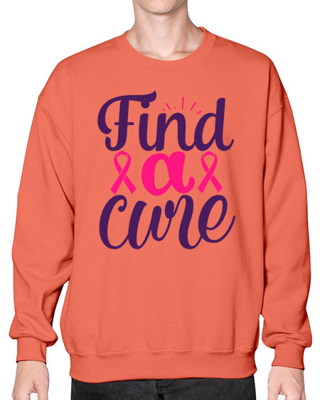 find a cure Style 12# - breast cancer- Sweatshirt - Crew