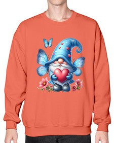 gnome with butterfly 01# - gnome- Sweatshirt - Crew