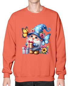 gnome with butterfly 03# - gnome- Sweatshirt - Crew