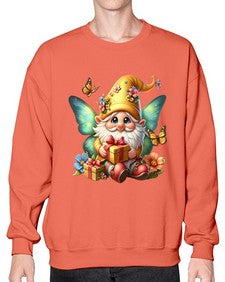 gnome with butterfly 07# - gnome- Sweatshirt - Crew