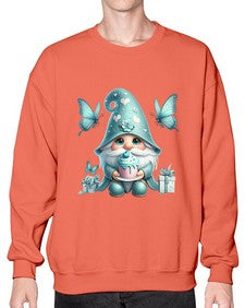 gnome with butterfly 10# - gnome- Sweatshirt - Crew