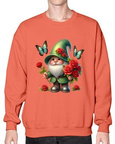 gnome with butterfly 11# - gnome- Sweatshirt - Crew