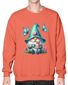 gnome with butterfly 14# - gnome- Sweatshirt - Crew