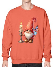 gnome with butterfly 16# - gnome- Sweatshirt - Crew