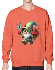 gnome with butterfly 24# - gnome- Sweatshirt - Crew