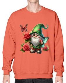 gnome with butterfly 26# - gnome- Sweatshirt - Crew