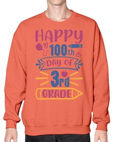 happy th day of third grade 254# - third grade- Sweatshirt - Crew
