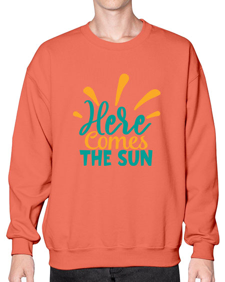 here comes the sun Style 95# - summer- Sweatshirt - Crew