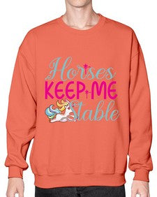 horses keep me stable 170# - unicorn- Sweatshirt - Crew