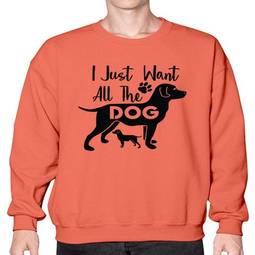 i just want all the dog 162# - dogs- Sweatshirt - Crew