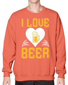 i love beer 1135# - beer- Sweatshirt - Crew